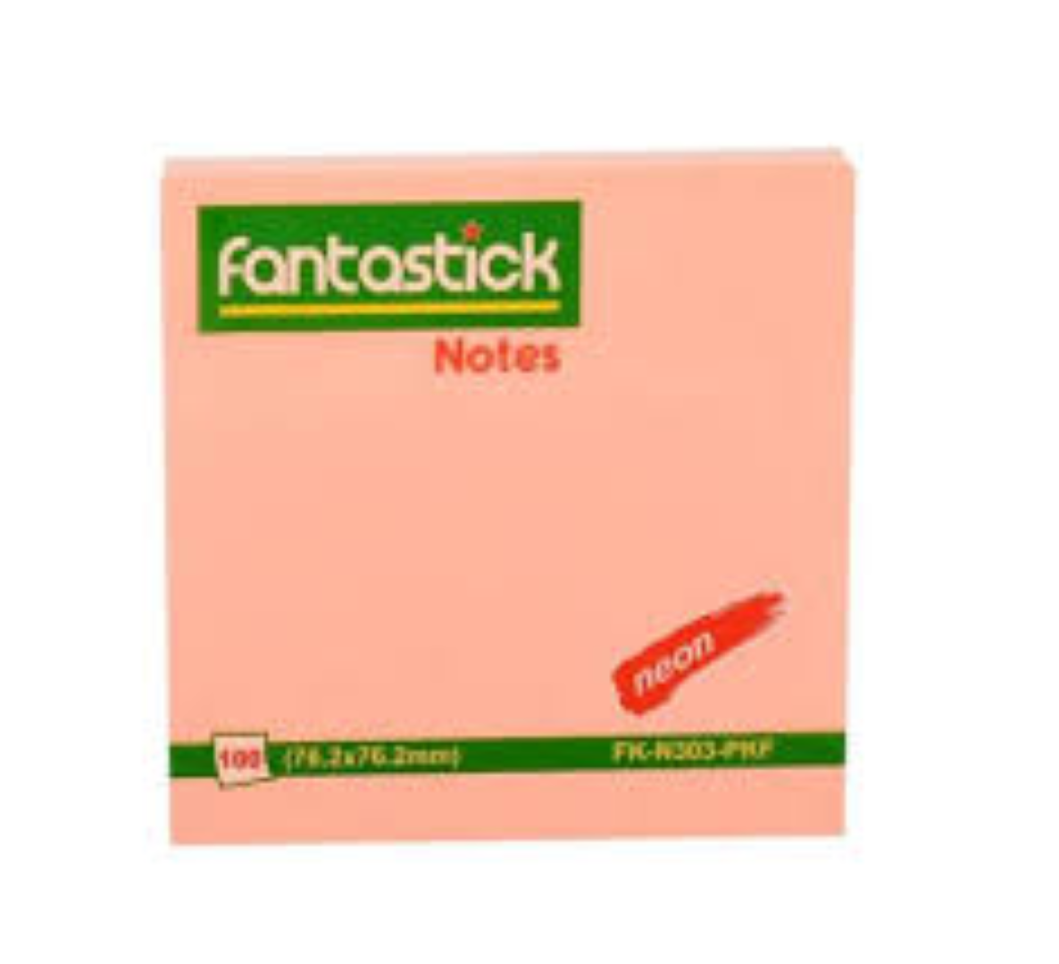 Fantastick Stick Notes 3"x3" Fluor Pink FK-N303-PKF